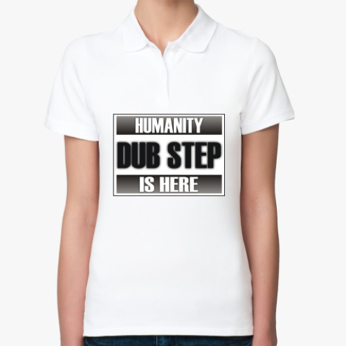 Женская рубашка поло (печать) с принтом dubstep