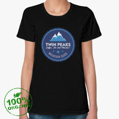 Женская футболка из органик-хлопка с принтом Твин Пикс Twin Peaks