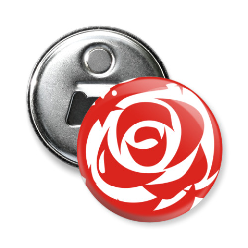 Магнит-открывашка с принтом Роза