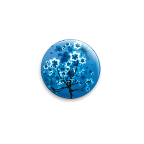 Значок 25мм с принтом Волшебное дерево