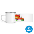 Кружка металлическая белая (круговая запечатка)