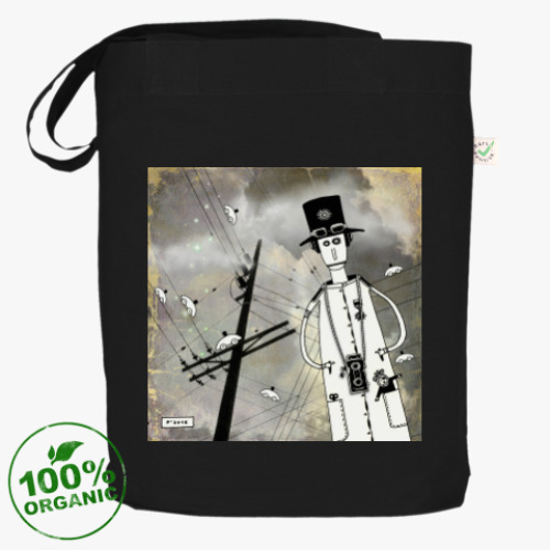 Сумка шоппер с принтом Wires