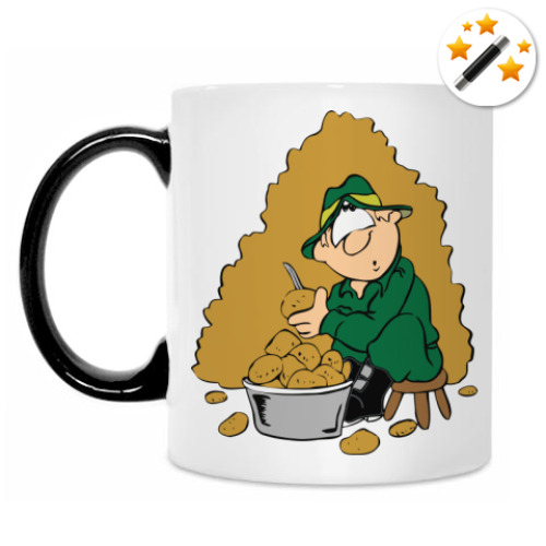 Кружка-хамелеон с принтом Защитник