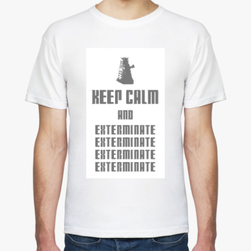 Футболка с принтом Keep calm, Dalek