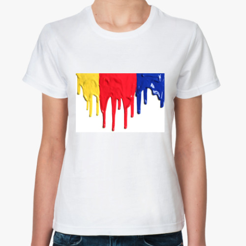 Классическая футболка с принтом колор