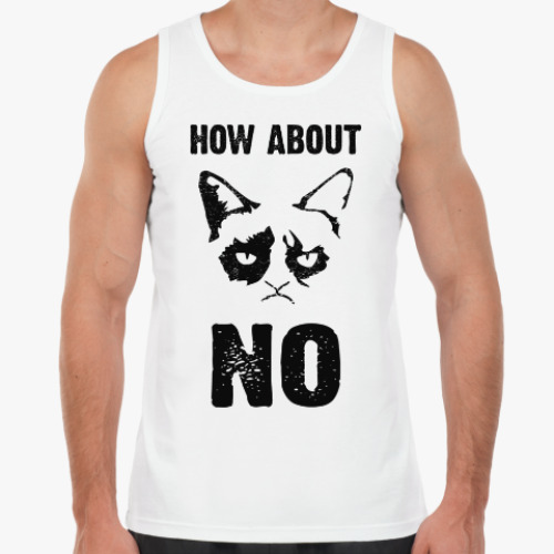 Майка с принтом  How about NO?!