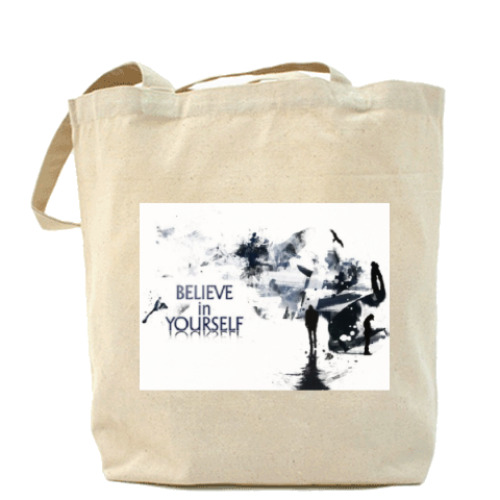 Сумка шоппер с принтом Believe in yourself