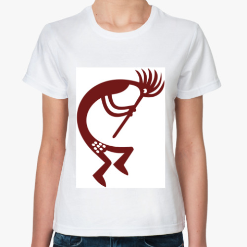 Классическая футболка с принтом Флейтист