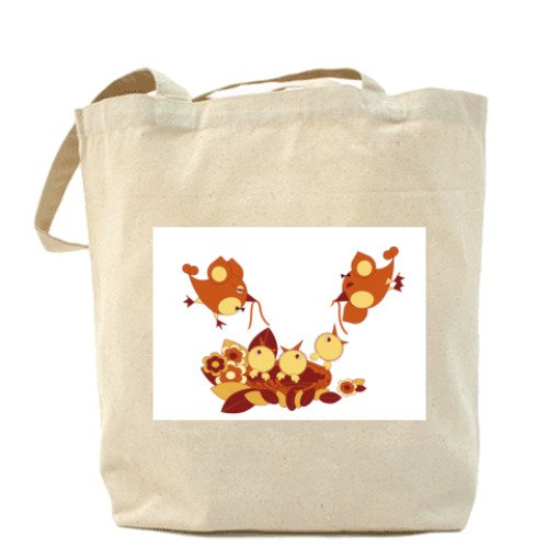 Сумка шоппер с принтом Цыпам на прокорм