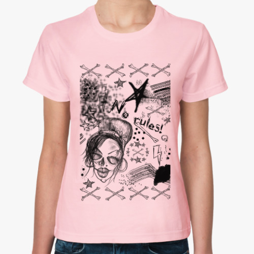 Женская футболка с принтом Be grunge!