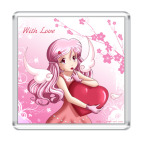 Магнит 6.5 x 6.5 см  'With Love'