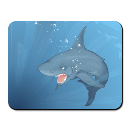 Коврик для мыши с принтом акула