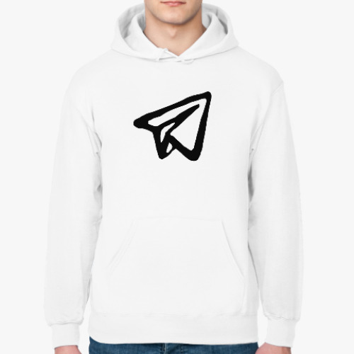 Толстовка худи с принтом Telegram