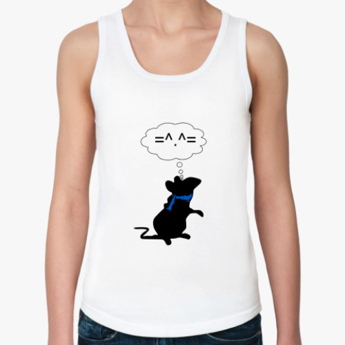 Женская майка с принтом  =^.^=