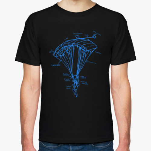 Футболка с принтом 246 parachute_schematic