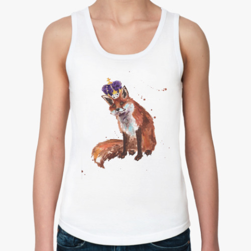 Женская майка с принтом Aquarelle Royal Fox