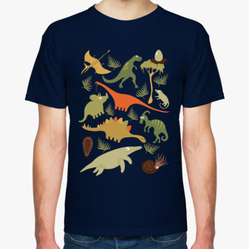 Футболка с принтом Динозавры