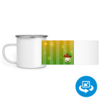 Кружка металлическая белая (круговая запечатка)