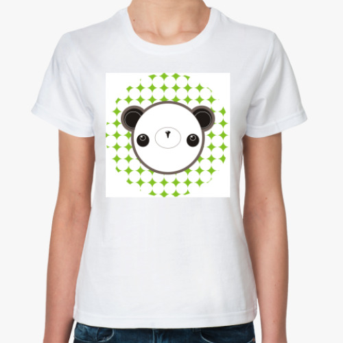 Классическая футболка с принтом 'Panda-chan'