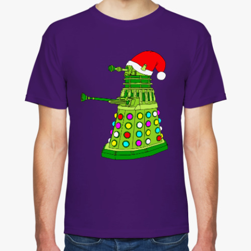 Футболка с принтом Далек новый год