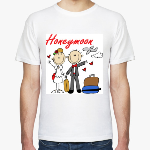 Футболка с принтом HoneyMoon - медовый месяц