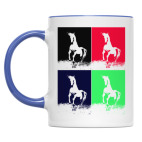 Двухцветная кружка Лошадь