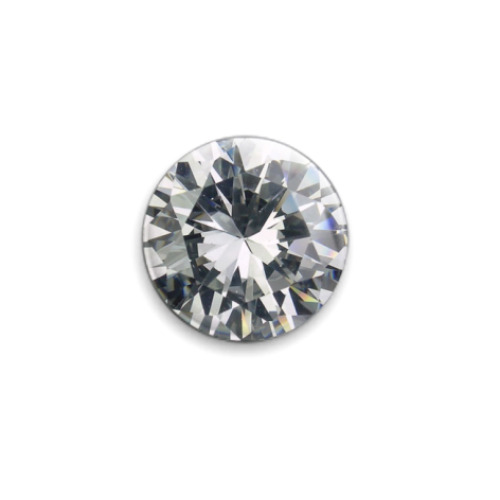 Значок 25мм с принтом Бриллиант