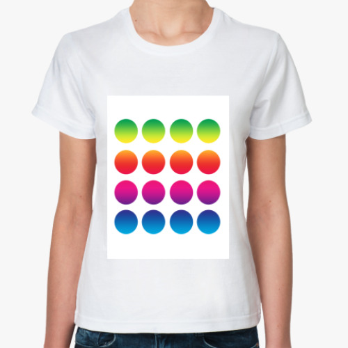 Классическая футболка с принтом Rainbow