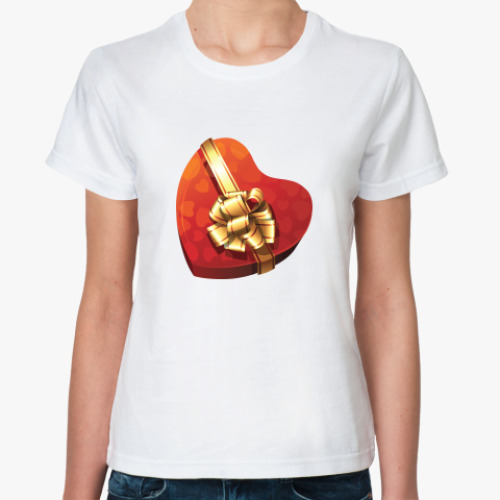 Классическая футболка с принтом Сердце