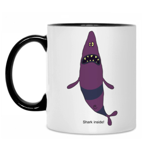 Кружка с принтом Акула