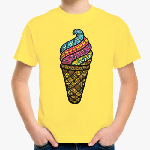 Детская футболка с принтом Мороженка