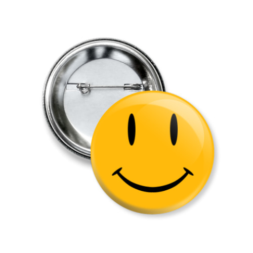 Значок 37мм с принтом Смайл комедианта без крови