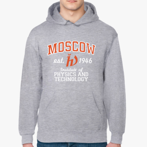 Толстовка худи с принтом Толстовка Физтех, Москва