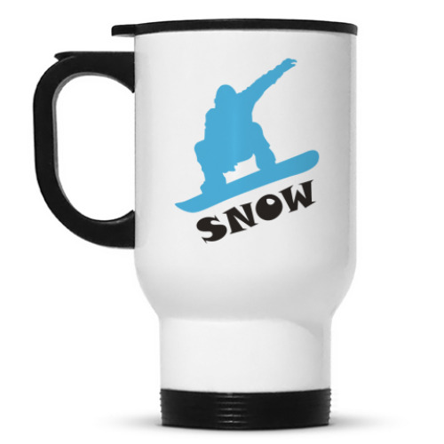 Кружка-термос с принтом Snowboard