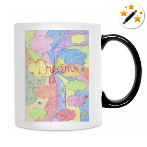 Кружка-хамелеон с принтом Dreams