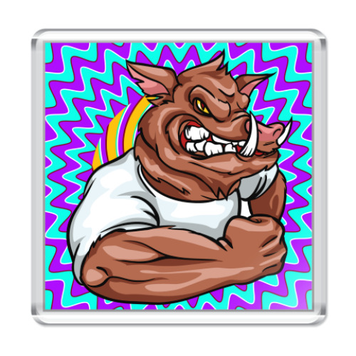 Магнит с принтом Кабан