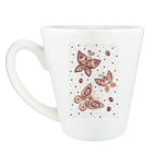 Кружка латте (360 мл) бабочки -черепушки