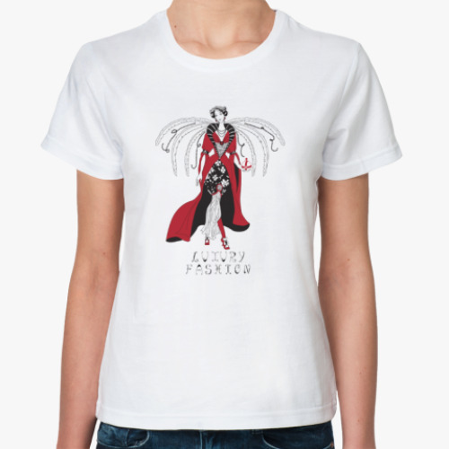 Классическая футболка с принтом Роскошная мода 3