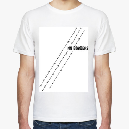 Футболка с принтом No Borders