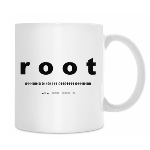 Кружка с принтом Root binary