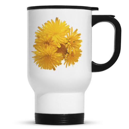 Кружка-термос с принтом Одуванчики