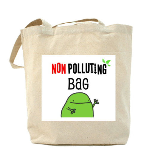 Сумка шоппер с принтом 'Экологически чистая'