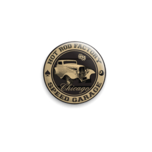 Значок 25мм с принтом HR FACTORY