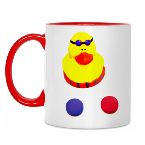 Кружка с принтом Синюю или красную?