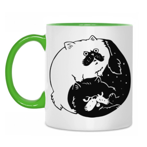 Кружка с принтом Инь и ян