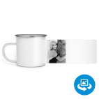 Кружка металлическая белая (круговая запечатка)