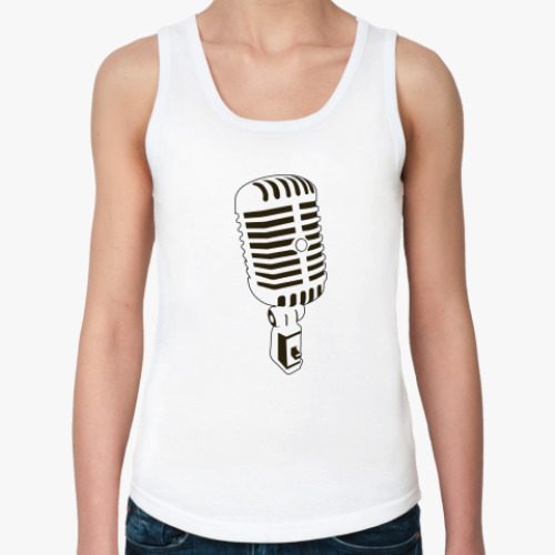 Женская майка с принтом Music / Microphone