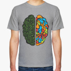 Классическая футболка Левое и Правое полушария Мозга