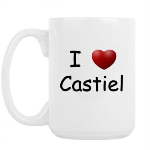 Кружка с принтом I Love Castiel