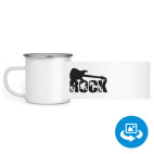 Кружка металлическая белая (круговая запечатка)